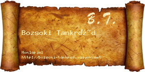 Bozsoki Tankréd névjegykártya